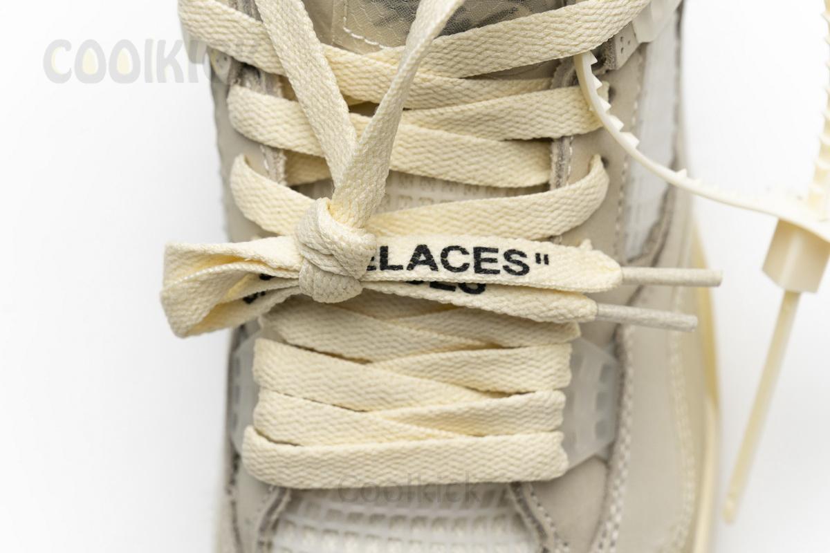 OFF White x Air Jordan 4 Sail - Image 8