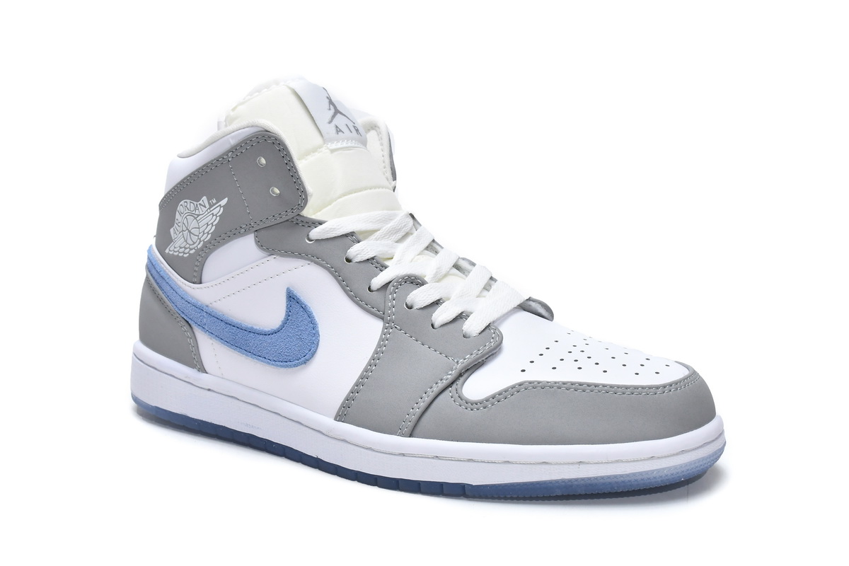 BQ6472-105 Air Jordan 1 Mid Wolf Grey Aluminum - Image 5