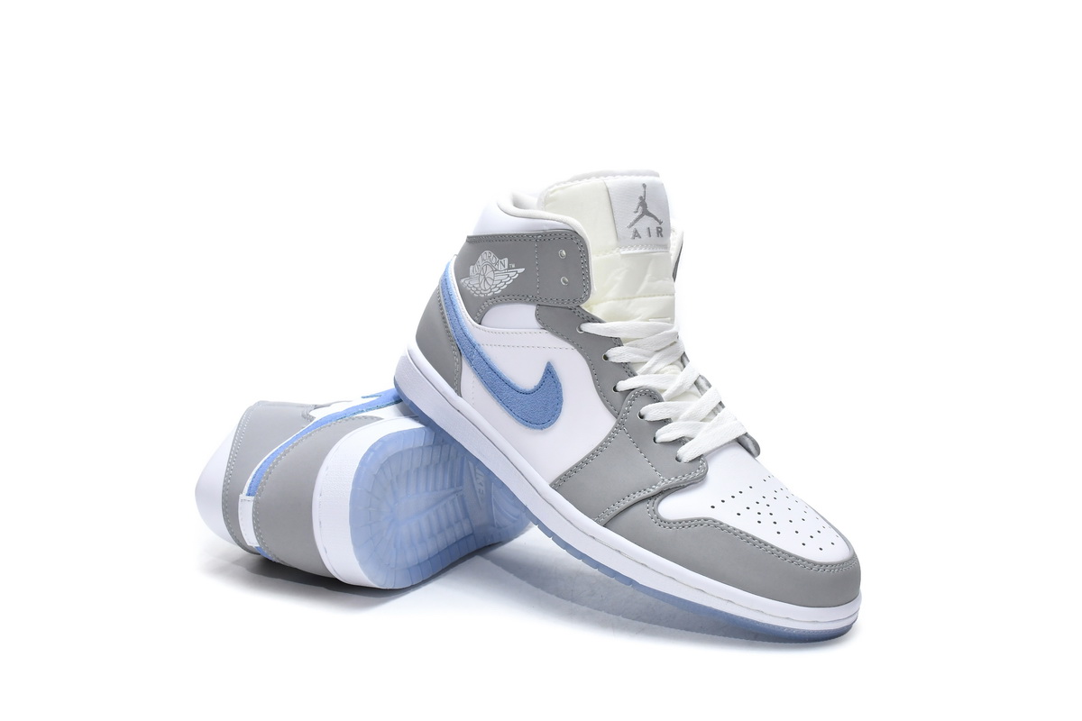 BQ6472-105 Air Jordan 1 Mid Wolf Grey Aluminum - Image 4